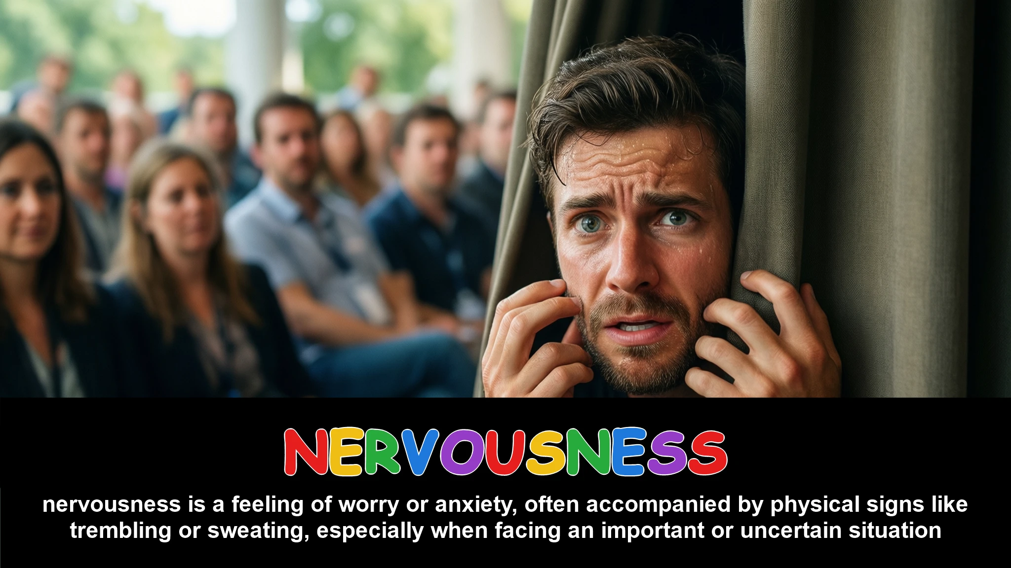 English Illustration for nervousness